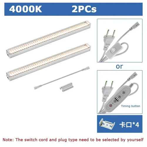 Newest 1/2/4/6PCS Full Spectrum LED Growing Lights for Greenhouse