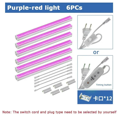 Newest 1/2/4/6PCS Full Spectrum LED Growing Lights for Greenhouse