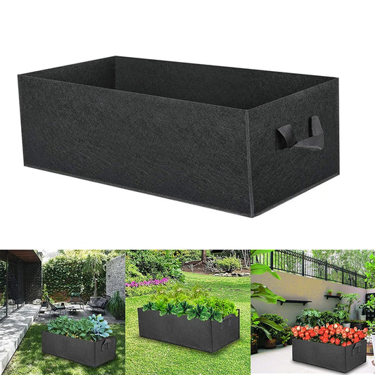 Rectangle Breathable Planting Container Grow Bag 40/50/60cm Fabric
