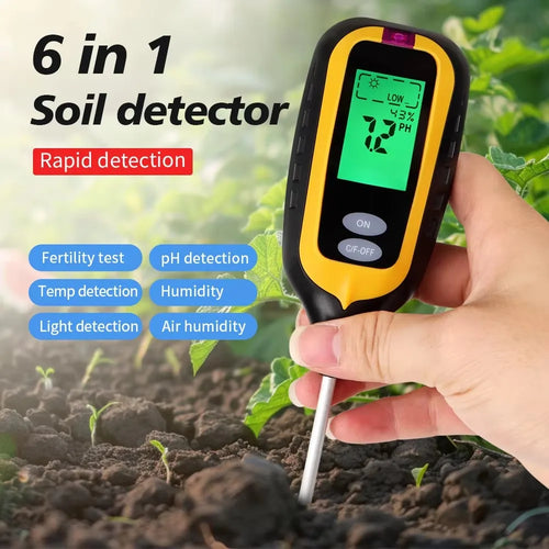 2/3/3/5/6 in 1 Digital Soil Tester Multifunctional Soil Fertility pH