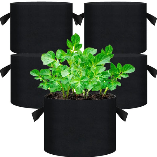 5/10Pack Vegetable/Flower/Plant Grow Bag 5 Gallon Thickened Non-Woven