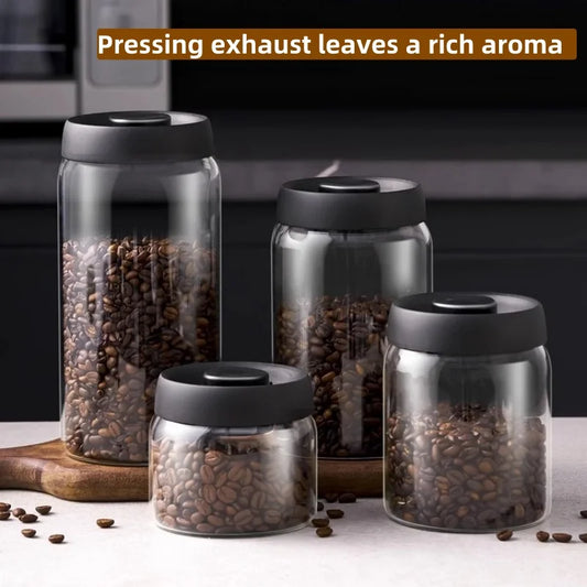 Multi Capacity Black Lid Coffee Pot Manual Vacuum Moisture-proof